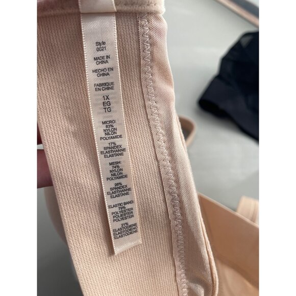 Rhonda Shear 2 Pk Molded Cup Bra with Wrap Back Size 1X Black Beige Comfy 658.13 - Picture 6 of 10